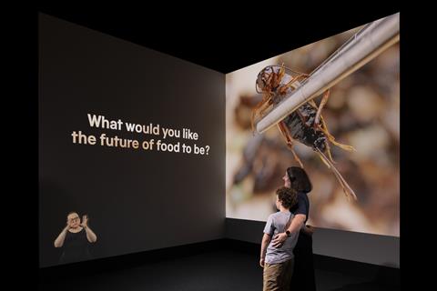 3_Visitor looking at a video in Future of Food at the Science Museum (c) Science Museum Group 2